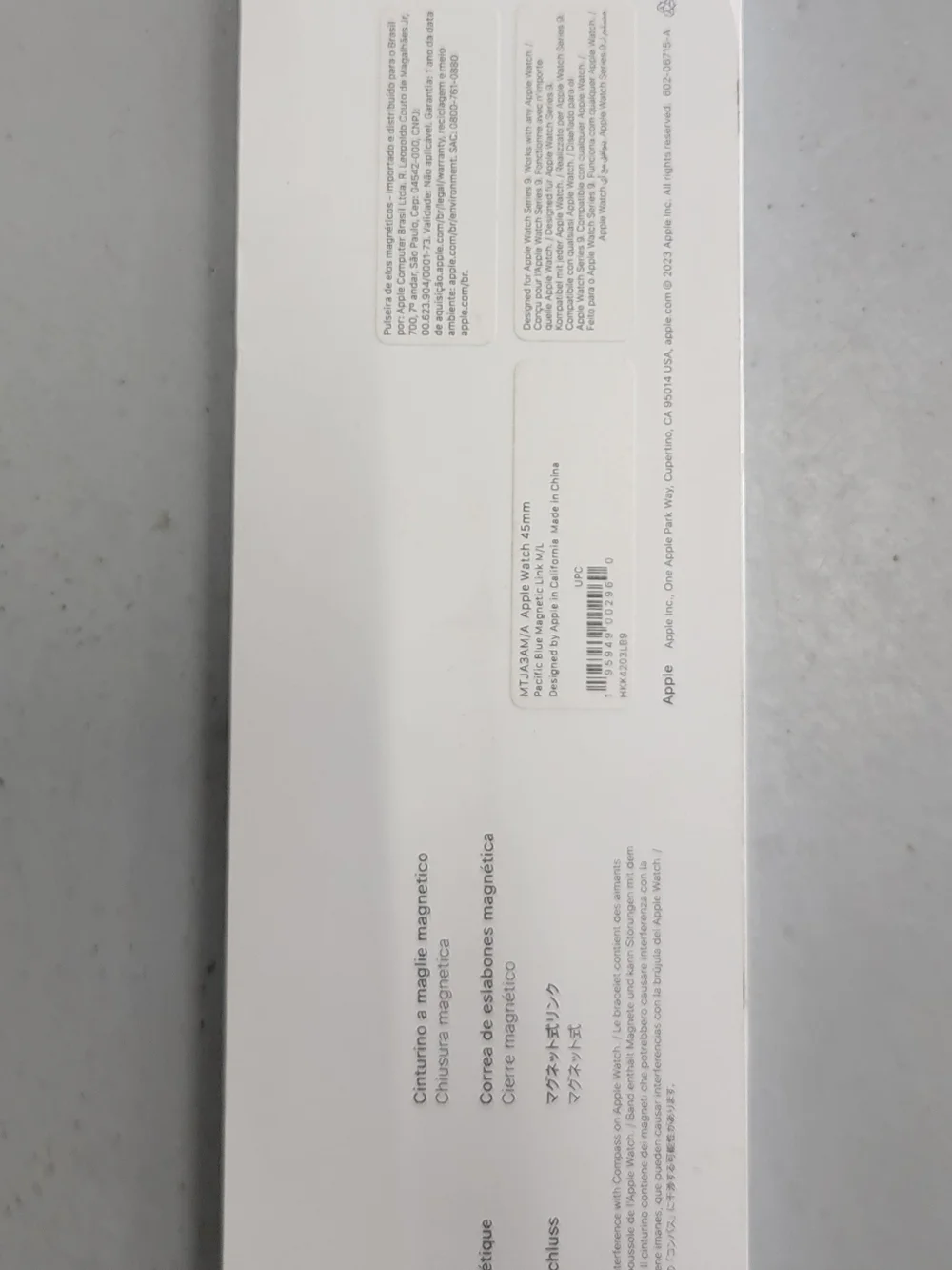 Apple Original Magnetic Watch Link Band, Pacific Blue, 45mm, M/L MTJA3AM/A